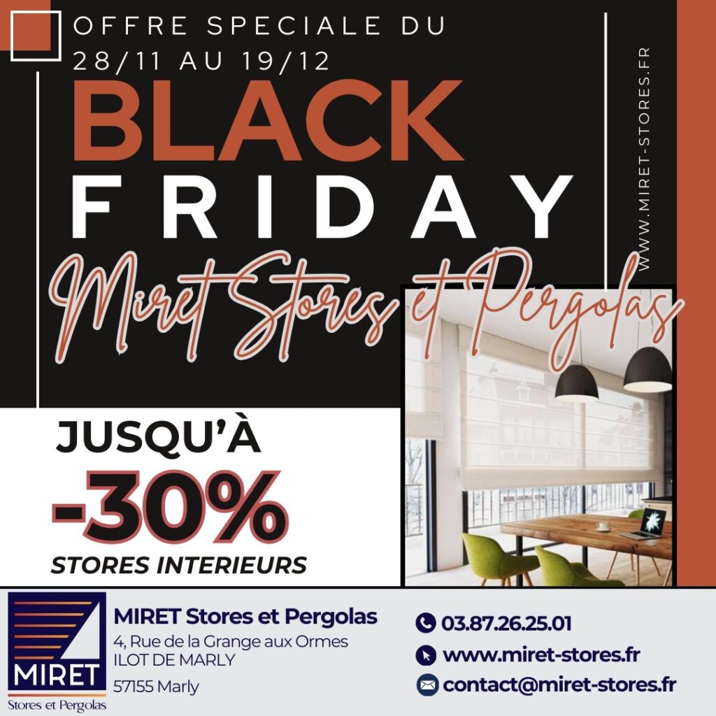images prmo black friday pour stores et pergolas